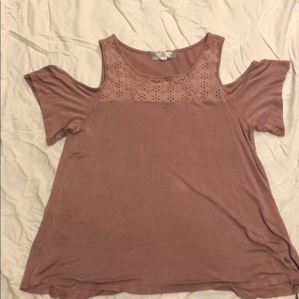 A cute off the shoulder blouse